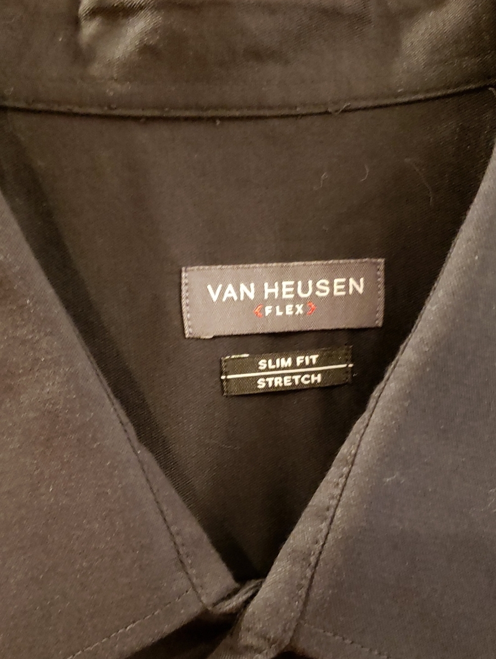 Van Heusen Flex Slim Fit Stretch Shirt in Black